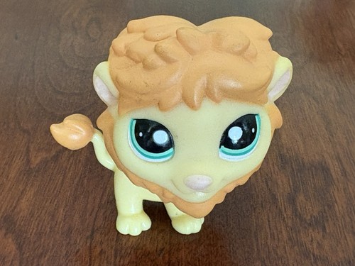 Littlest Pet Shop LPS Hasbro #1004 ? LION Yellow and Orange Green Eyes No Magnet - Picture 6 of 6