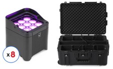 Chauvet DJ Freedom Par Q9 Wash Light - 8 Pack with Case