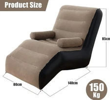 Inflatable Sofa Couch Portable Waterproof Air Lounger for Camping Beach Home