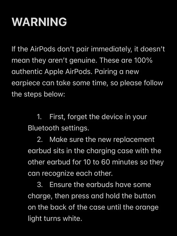 Genuine Apple AirPod 2nd Generation Replacement -Right side Only A2032 - Image 2 of 4