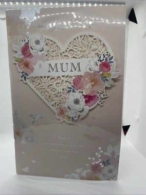 Danke Mama zum Muttertag Grußkarte 29,5 cm x 19 cm
