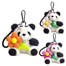 Panda Keychain Panda Pendant Soft Plush Keychain Plush Panda Bag Pendant sweet