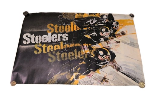 Vintage 1968 NFL Collectors Series Poster Pittsburgh Steelers Hoyle 24x36 👀 - Picture 5 of 9