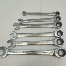 Channellock Metric Combination Wrench Set 6pc Chrome Finish 8 10, 13, 14, 15, 18