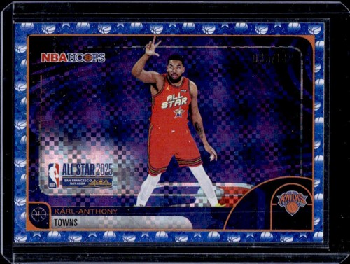 2025-26 Topps Hoops Karl-Anthony Towns Light Burst Blue All-Star #/149 Knicks