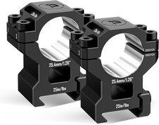 6061 Precision Scope Rings, 1" 30Mm 34Mm Pre-Lapped, Picatinny