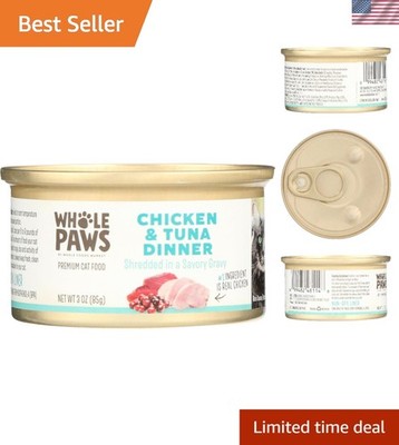 Delicious Tuna Cat Food Recipe: High-Protein Chicken & Tuna in Gravy, 3 oz