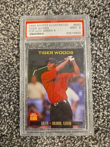 1999 Sports Illustrated for Kids Series 2 - Tiger Woods #860 Rookie PSA MINT 9