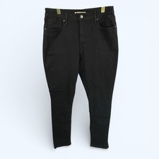 Levi's Women's 721 High Rise Skinny Black Jeans size 32 measures 32W, 28L 