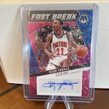 Isiah Thomas 2024-25 Panini Mosaic Fast Break Auto #’d 15/15 ! Detroit Pistons