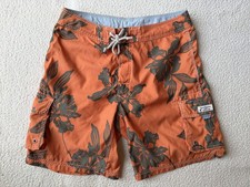 Eddie Bauer Men  s 34 In Board Shirts Floral Pattern Swim Trunks
