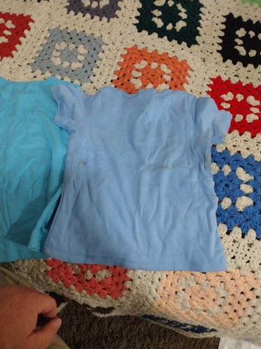 Two Girl Connection Blue Shirt Short Sleeves Size 7 Girls - Picture 9 of 9