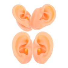 2 Pair Silicone Ear Model Fake Body Parts Earrings Jewelry Display
