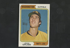 1974 Topps Baseball No 32 John Grubb Washington Nationals Variation NMMT+