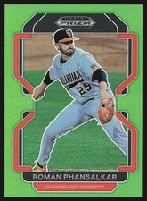 2022 Panini Prizm Draft Picks #PDP208 Roman Phansalkar Lime Green #/75 SN