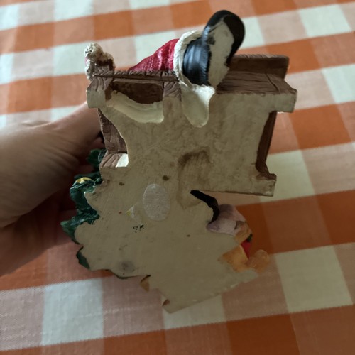 Vintage Santa Claus Christmas Tree Pillar Candle Holder Holiday Decor - Picture 11 of 11