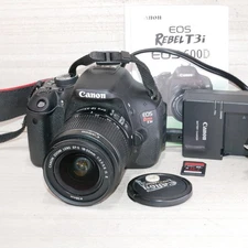 CANON EOS REBEL T3i 18MP DSLR Camera w/18-55mm Lens *GOOD* 32gb SD SHUTTER 4,138