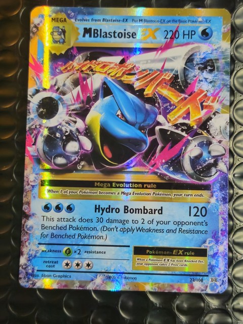 M Blastoise EX 22/108 Pokemon XY Evolutions 2016 Ultra Rare NM