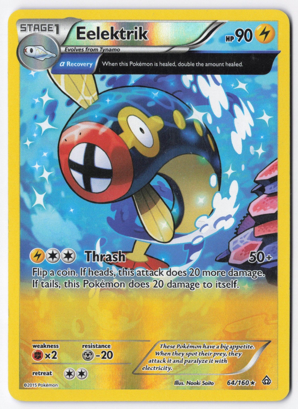 Eelektrik (Alpha) Reverse Holo Rare XY - Primal Clash 64/160 LP