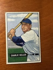 1951 Bowman #177 Charlie Keller Detroit Tigers Vintage Baseball Card Set Help Ex
