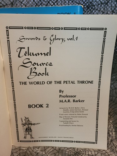 World of Tekumel Source Book 1 & 2 Lot Empire the Petal Throne Swords and Glory - Picture 10 of 11