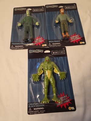 Bend-Ems Universal Monsters Dracula Wolfman Creature 3pc Set Brand New 