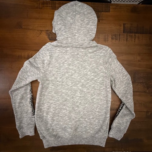 Abercrombie Kids Hoodie Pullover Graphic Logo Sleeves Gray Boys Size 13/14 - Picture 4 of 4