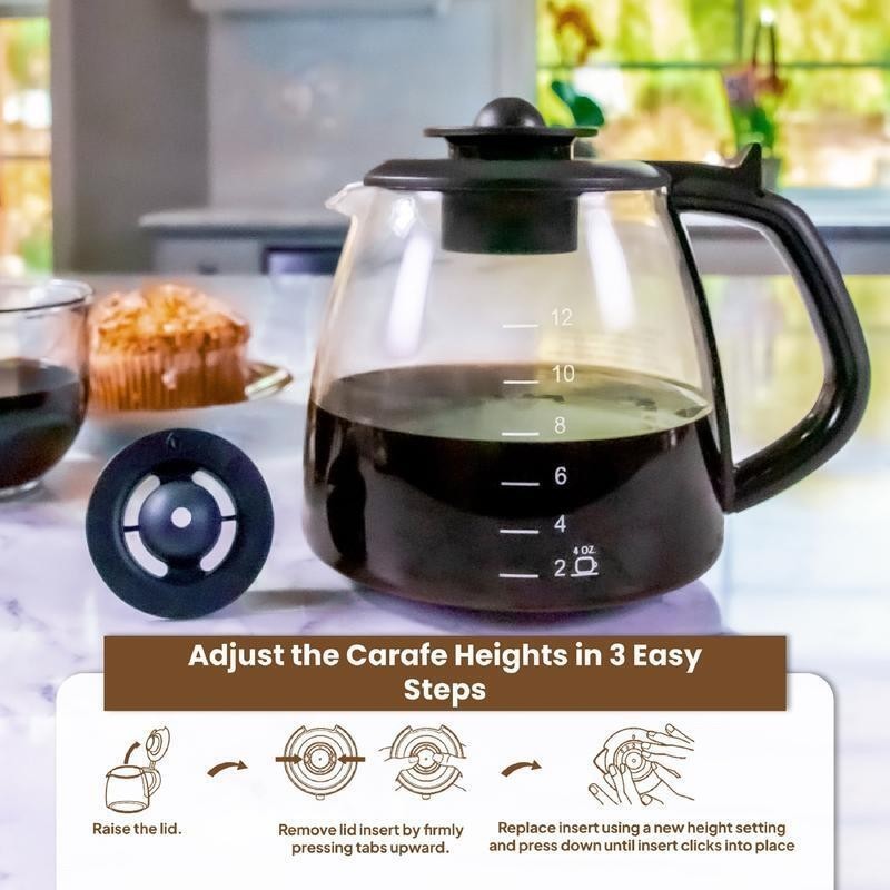 12 Cup Universal Coffee Carafe Replacement Heat Resistant Dishwasher Safe New