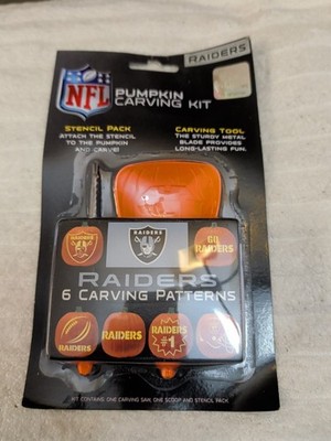 Raiders Football NFL Halloween Pumpkin Carving Kit w/ 6 Stencils | eBay