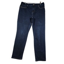 Chicos So Slimming Girlfriend Ankle Jeans Dark Wash Size 1/ US 8