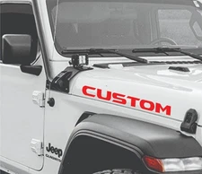 fits JEEP HOOD DECALS CUSTOM MADE RUBICON STYLE FONT / WRANGLER  TJ JK XJ YJ CJ