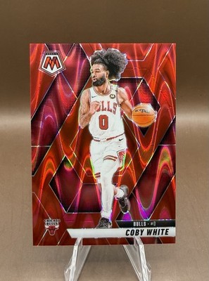 Coby White  2024-25 Mosaic #3 Red Seismic /299 Color Match Bulls UNC