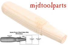 Hickory Socket Firmer Chisel Handle - Amish Turned - Style CHJ - mjdtoolparts