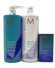Moroccanoil Blonde Purple Shampoo  Conditioner 33.8 fl oz  Purple Oil 1.7 oz T