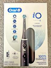 Sealed* Oral-B iO Series 6 Luxe Electric Rechargeable Toothbrush, Black Lava