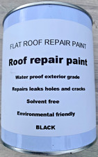 1 x 1L  black Leaking Roof Repair Paint. For flat roof, asbestos, felt cladding
