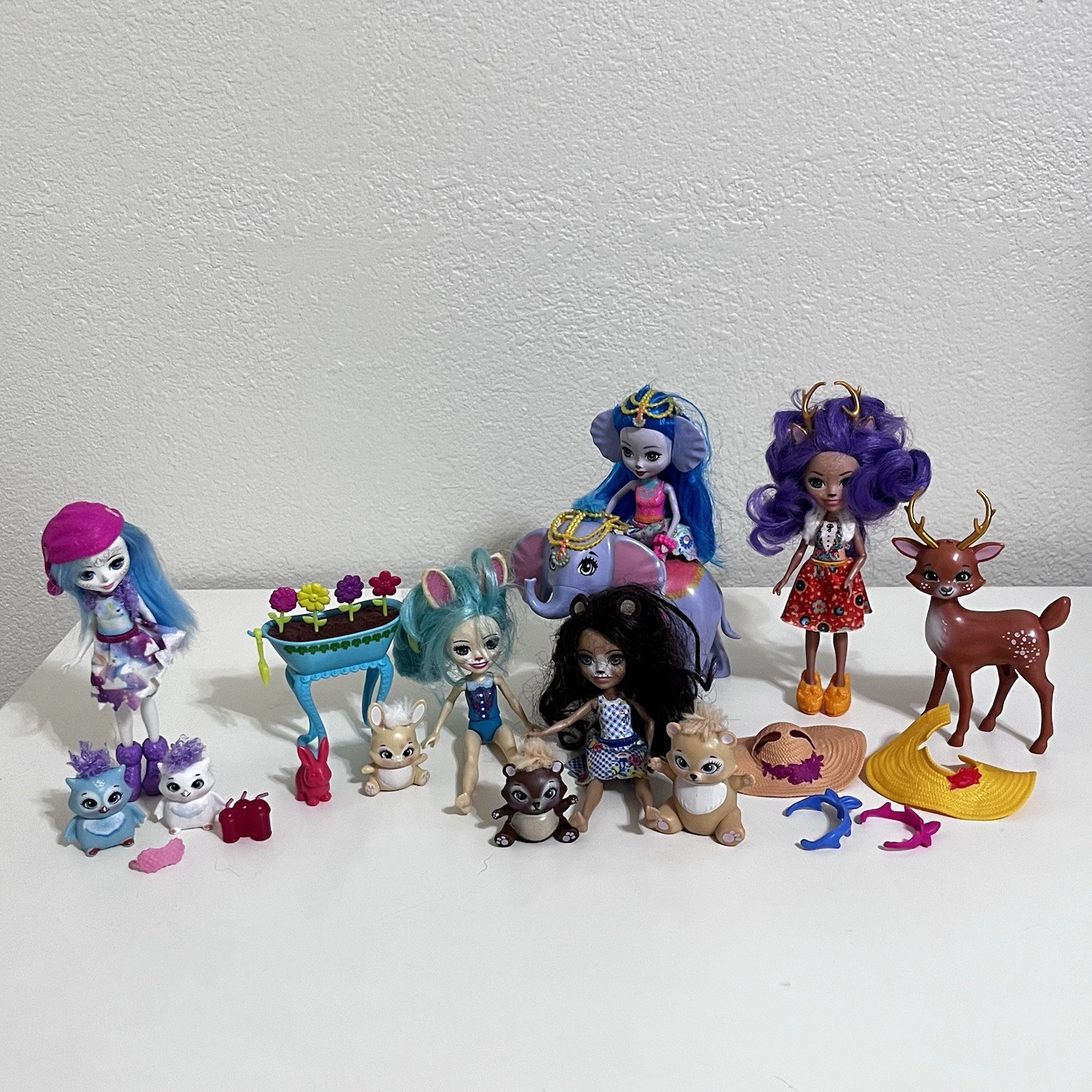 Animals Accessories Lot Deer Elephant Owl Bear Bunny