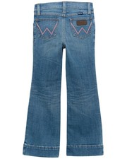 Wrangler Girls' Medium Wash Nala Trouser Stretch Denim Jeans - 112375149