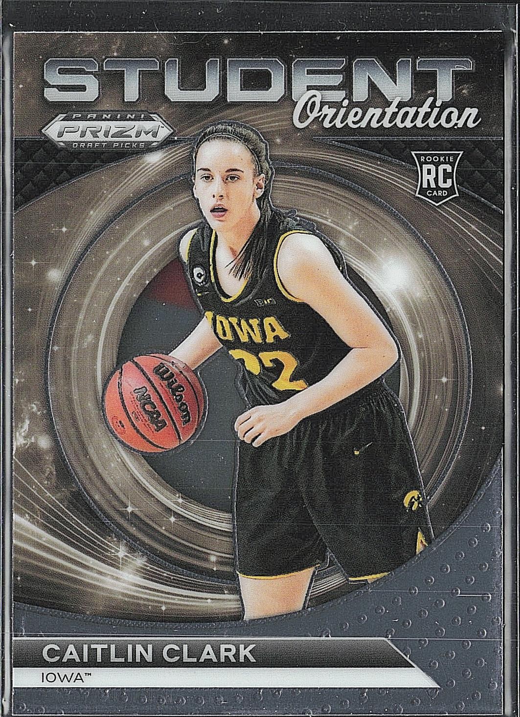 2024 Panini Prizm Draft Picks #22 Caitlin Clark Student Orientation RC