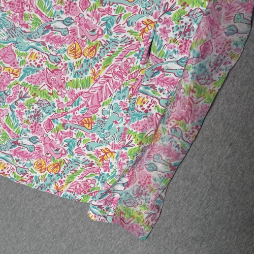 Ibkul L pink türkis Pickleball Golf Panther Print Sonne Stoff Sportshirt - Bild 4 von 6