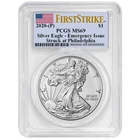 2020 (P) $1 American Silver Eagle PCGS MS69 Emergency Production FS Flag Label