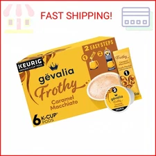 Gevalia Frothy 2-Step Caramel Macchiato Espresso K-Cup Coffee Pods & Froth Packe