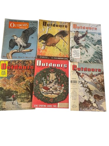 Outdoors Magazine Lot Of 5 From The 1940’s And January 1950 6 Total