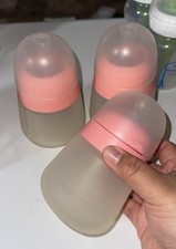nanob b  Silicone Wide Neck Baby Bottle Set 3pk Pink 9oz