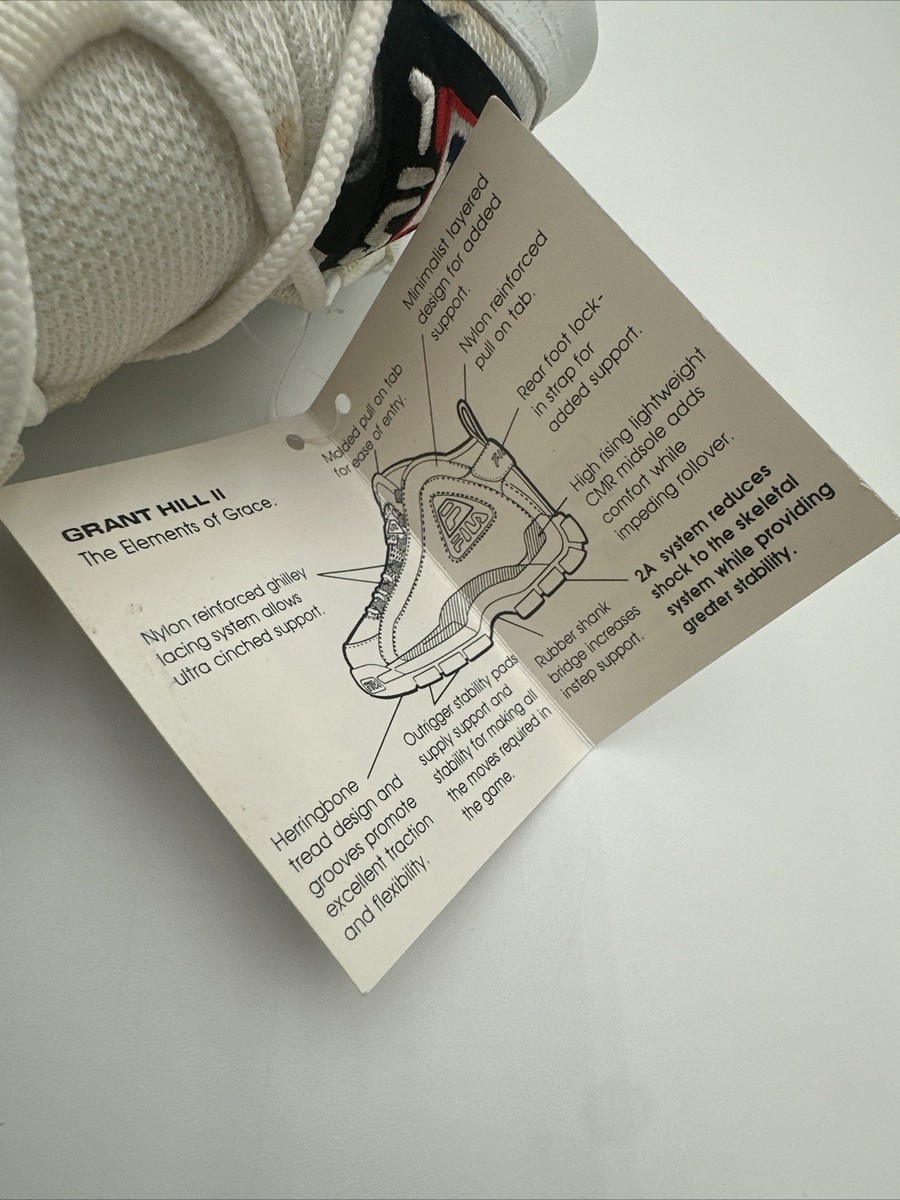 Vintage Fila Grant Hill Olympic 1996 Size 8 Brand New 1-B136C-150