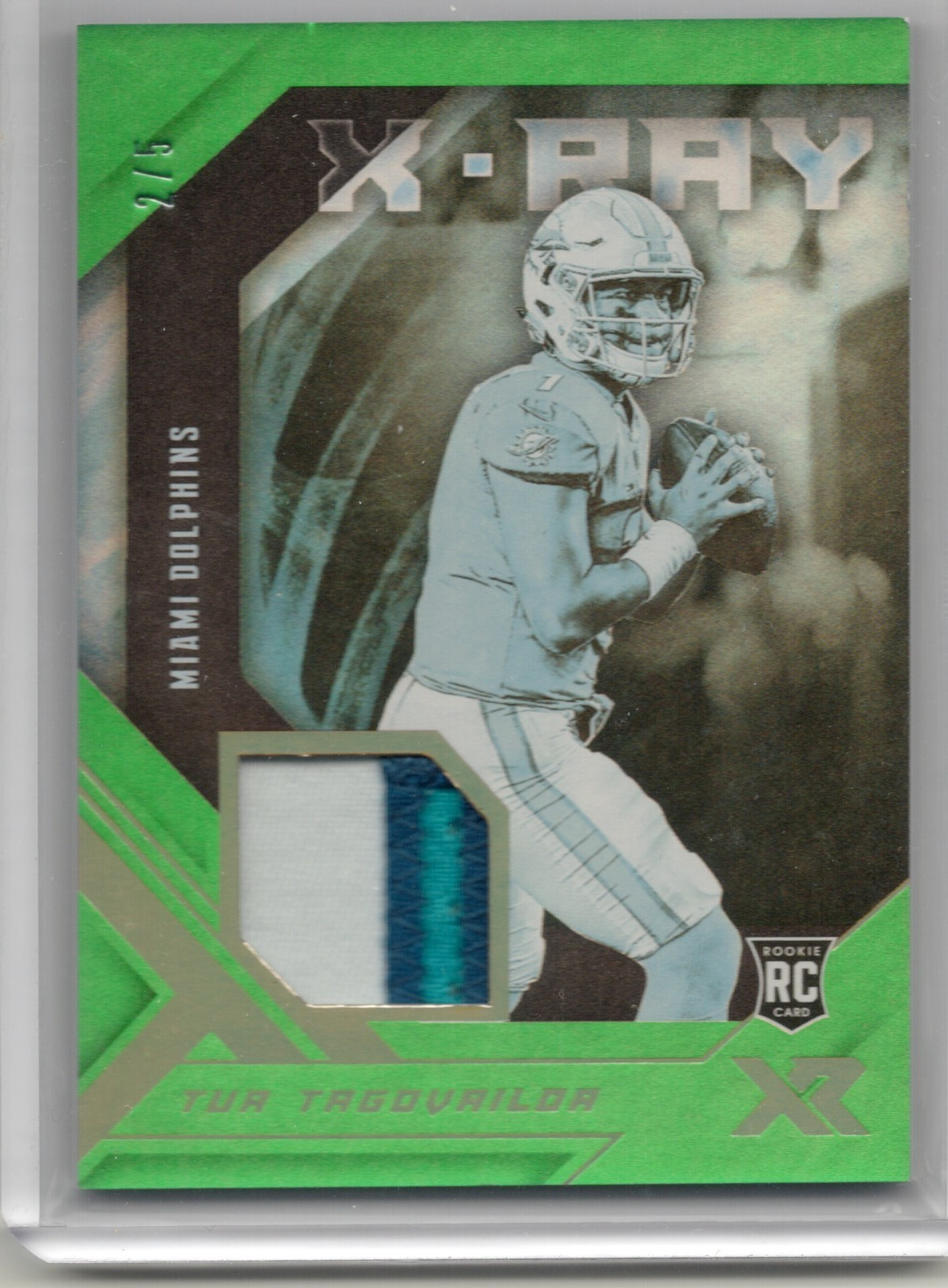 Tua Tagovailoa Panini XR X-Ray Swatches #XRTT Green