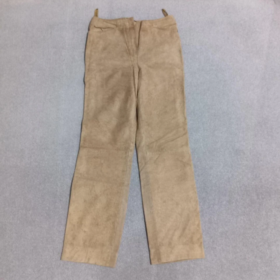 Pantalones largos de tweed beige auténticos vintage de Chanel pantalones... - Imagen 1 de 4