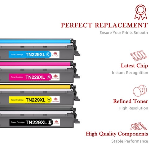 Cartucho de tóner 8PK TN229XL para Brother TN229 TN-229XL MFC-L3720CDW HL-L3280CDW - Imagen 5 de 6