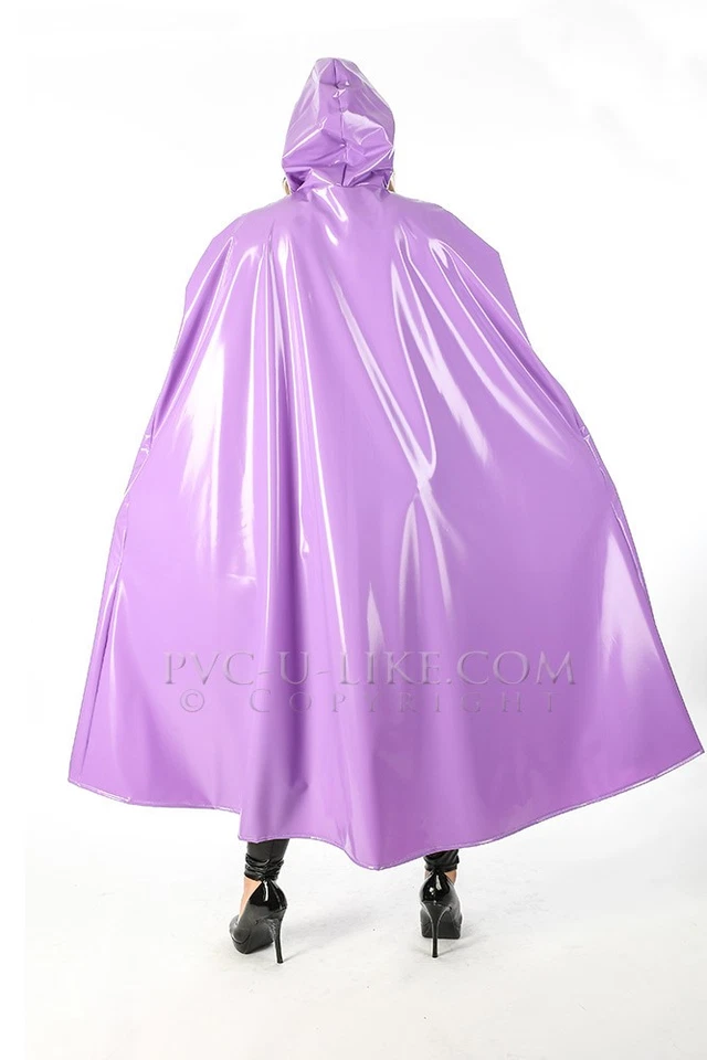 PVC Plastic Vinyl Raincoat cape poncho fetish PVC regenmantel imperméable  - Image 2 of 4
