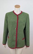 KAISERALM Walkjacke Gr. 38 Trachtenjacke Grün Schurwolle Damen Janker F2609